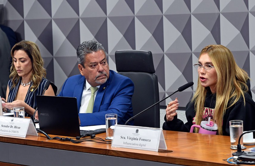 Virginia diz à CPI das Bets que não se arrepende de divulgar apostas 