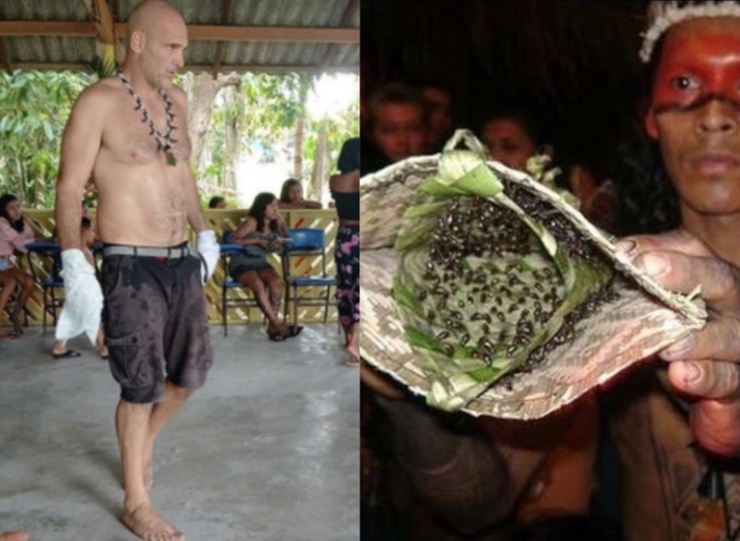 Explorador britânico Ed Stafford enfrenta ritual da Tucandeira no Amazonas