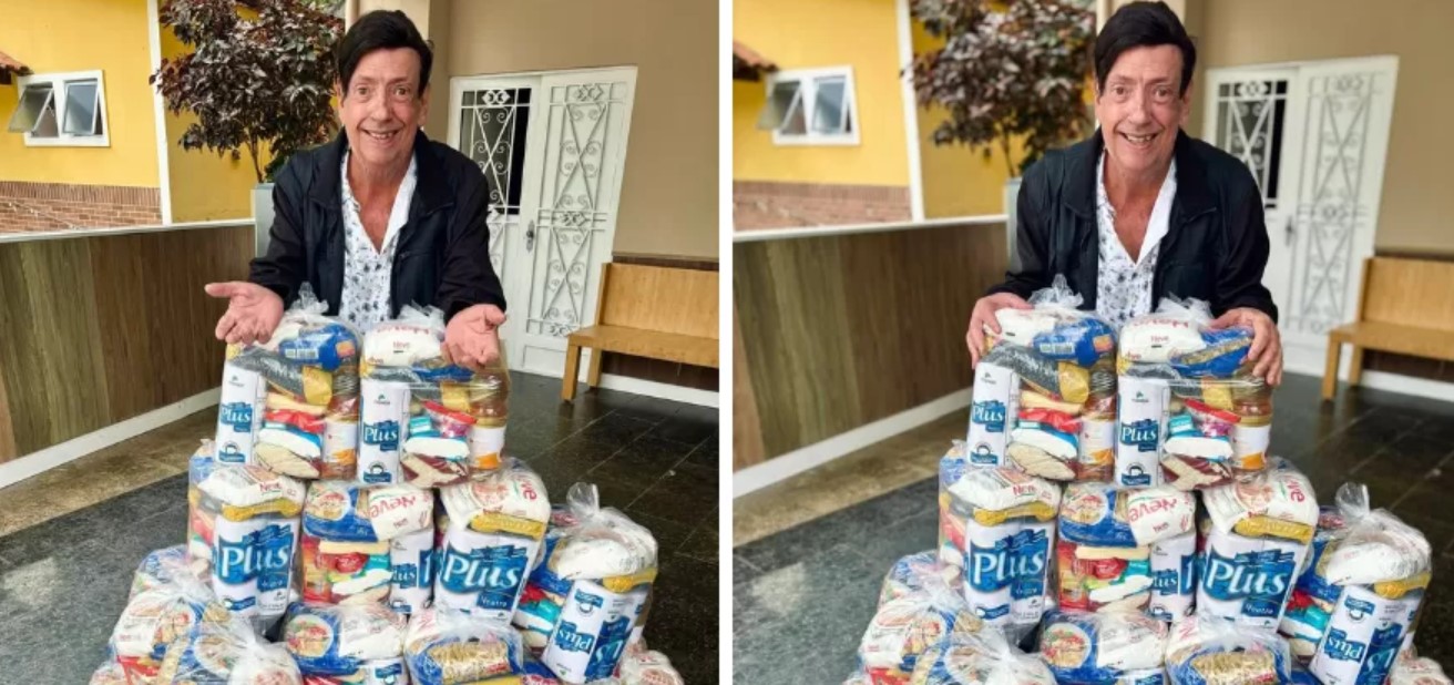 Marcos Oliveira, ‘o Beiçola’, ganha 20 cestas básicas de Tatá Werneck