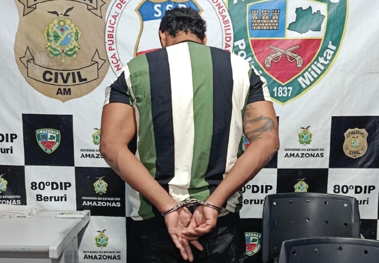 Suspeito de espancar desafeto com pernamanca é preso em Beruri