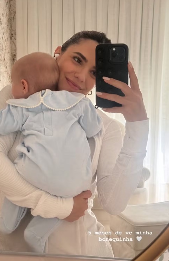 Jade Magalhães celebra 5 meses de Serena, sua filha com Luan Santana