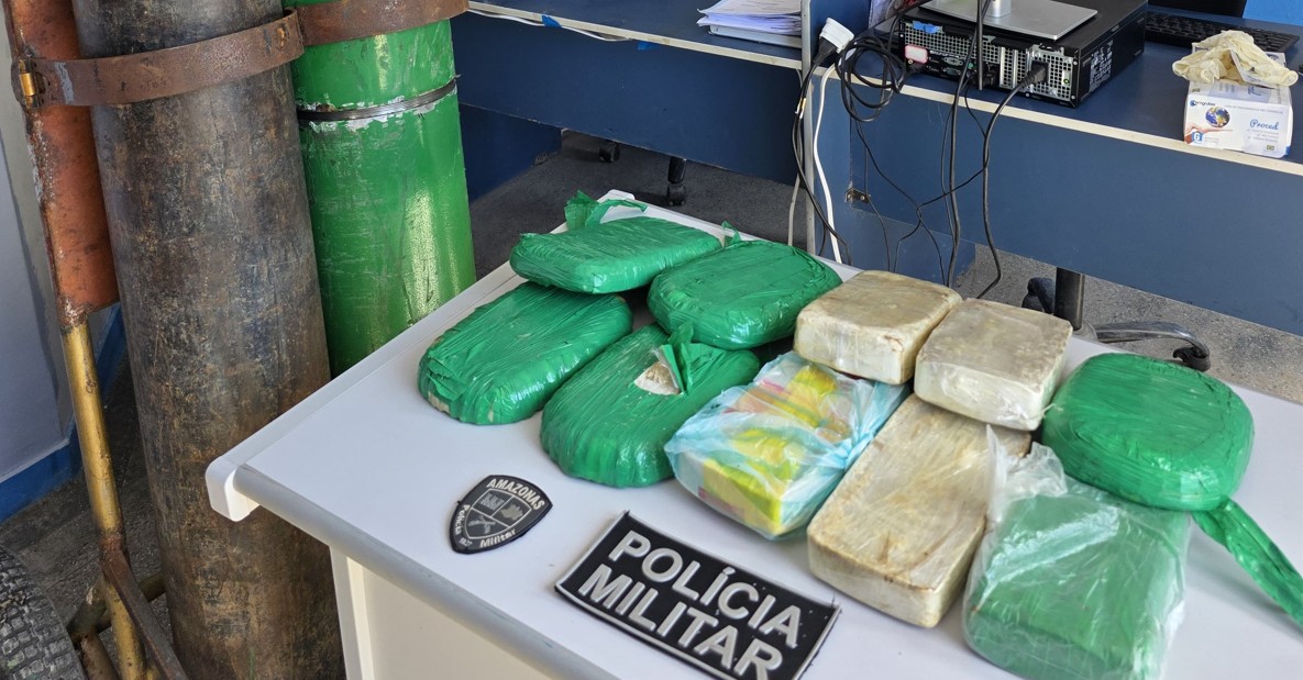 Homem é preso com drogas em cilindro de oxigênio em porto de Amaturá