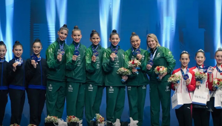 Brasil leva ouro inédito na ginástica rítmica da Copa do Mundo em Milão