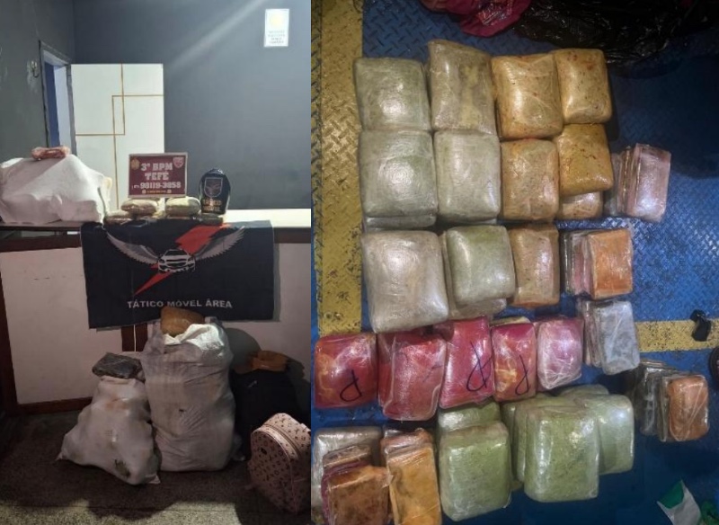 PM apreende 92 kg de drogas em barco em Tefé após alerta de passageiros
