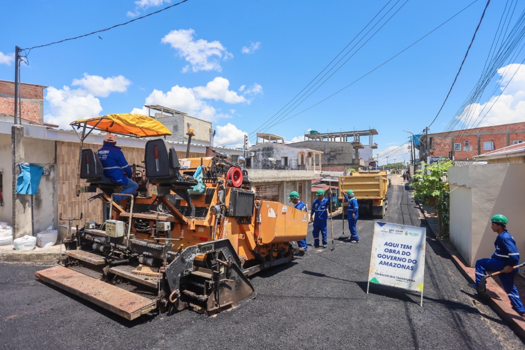 Coari terá mais de 18 km de ruas asfaltadas pelo programa Asfalta Amazonas