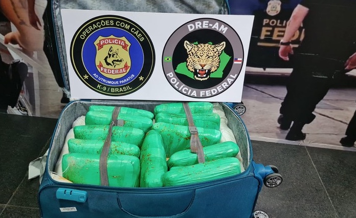 Dono de mala com 15 kg de droga é preso no aeroporto de Manaus