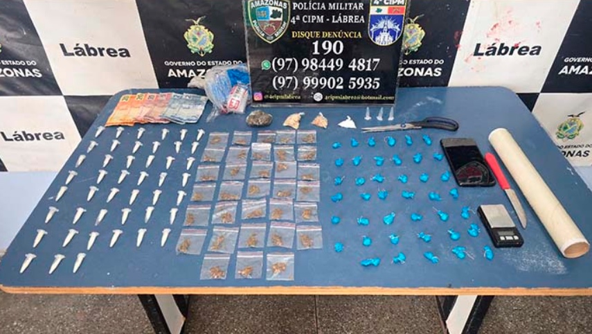 Suspeitos de tráfico tentam fugir, mas são detidos pela PM em Lábrea