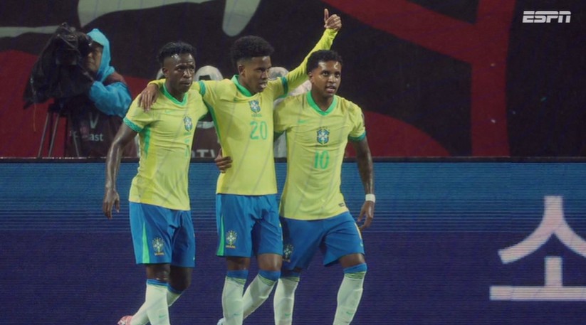 Brasil goleia a Coreia do Sul por 5 a 0 no Seoul World Cup Stadium