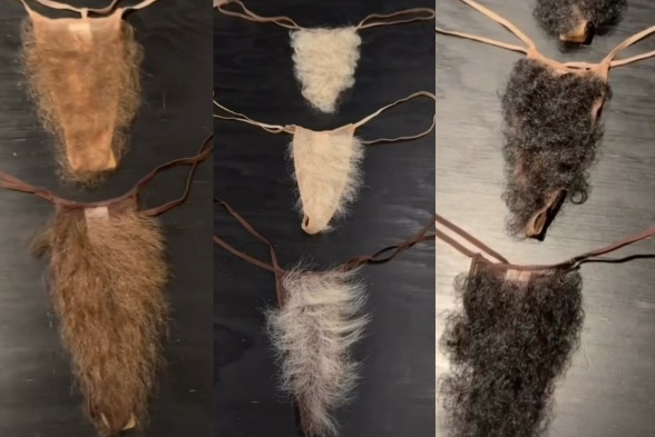 Kim Kardashian lança calcinha fio-dental com pelos falsos