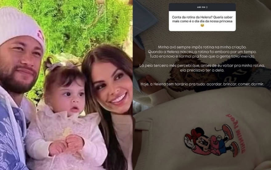 Amanda Kimberlly mostra detalhes do cotidiano da filha Helena