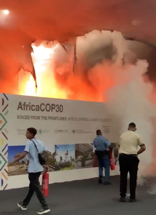 Incêndio na COP30: ONU transfere responsabilidade da área ao Brasil