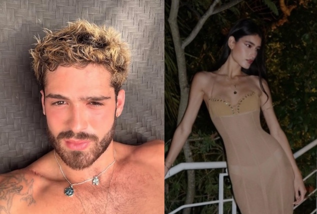 João Guilherme passa virada do Ano com modelo amazonense Luiza Perote
