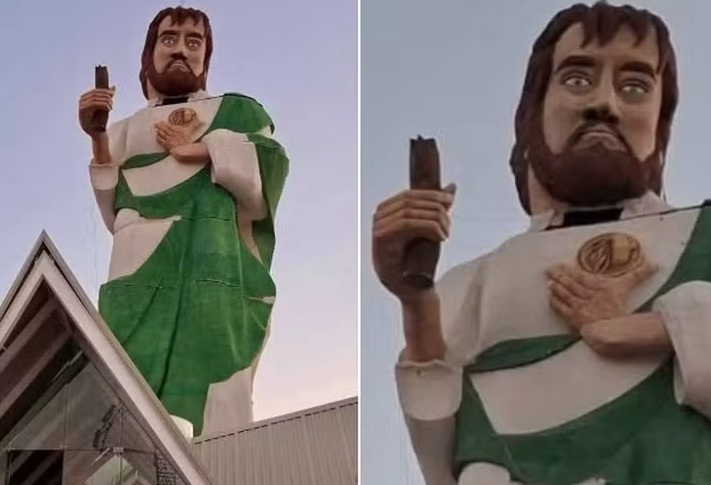 Fiéis reprovam estética de estátua gigante de São Judas Tadeu