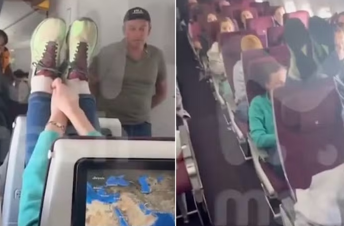 Passageira usa poltrona alheia como apoio e causa confusão em voo