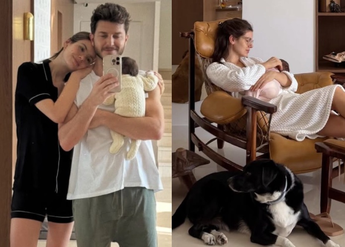 Camila Queiroz encanta ao mostrar 1º mês da filha; veja fotos