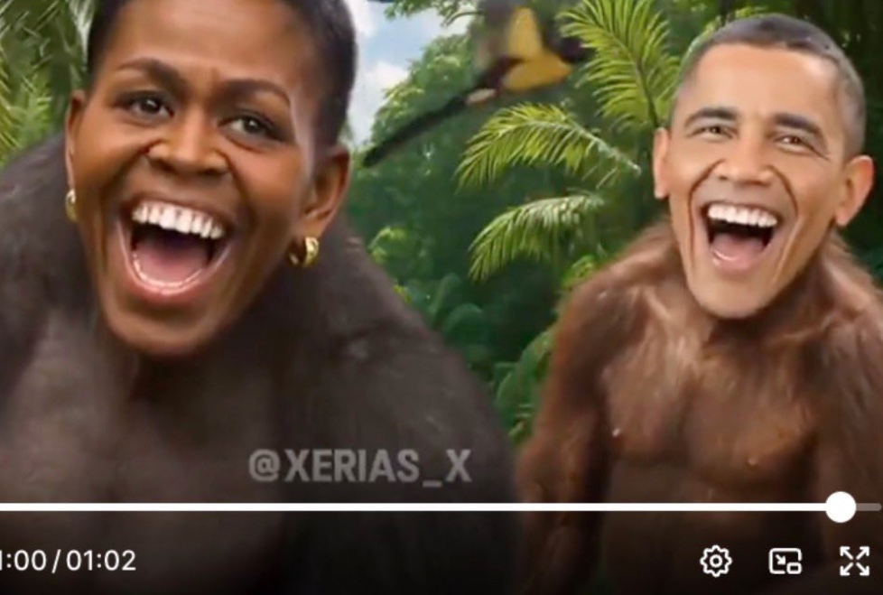 Trump posta imagem dos Obama's como macacos e causa revolta
