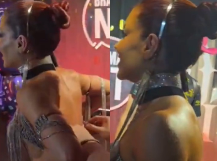 Gkay passa sufoco no Carnaval: top rasga e musa quase se expõe na Sapucaí