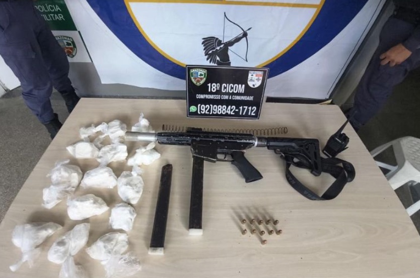 Adolescente é apreendido com submetralhadora no Colônia Terra Nova