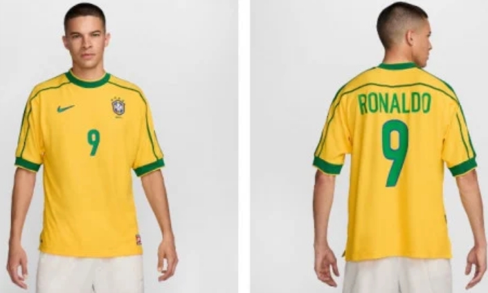 Nike relança camisa utilizada pela seleção na Copa de 1998 por R$ 899