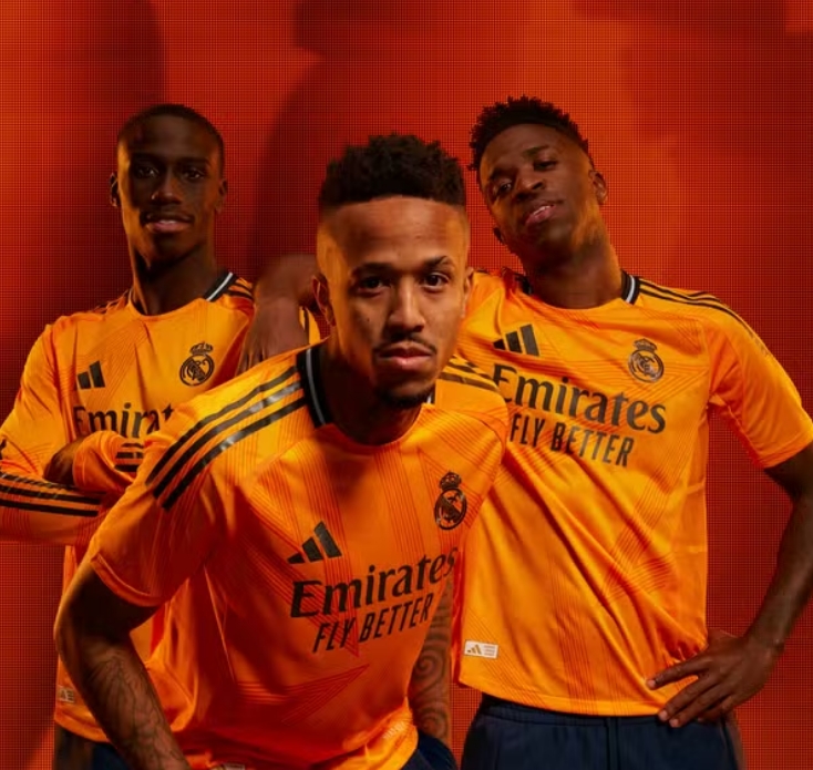 Real Madrid divulga segundo uniforme laranja para a temporada