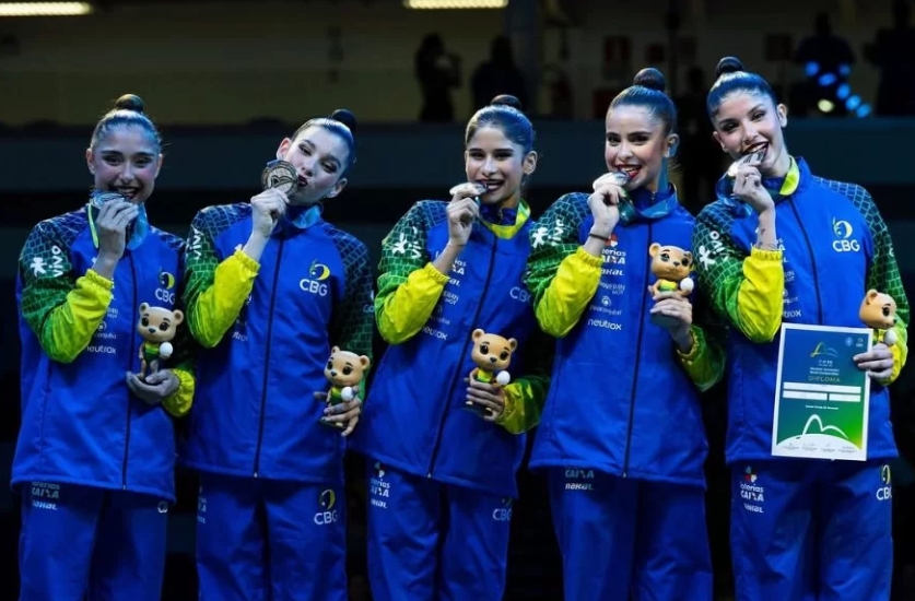 Brasil é prata na série mista do Mundial de ginástica rítmica