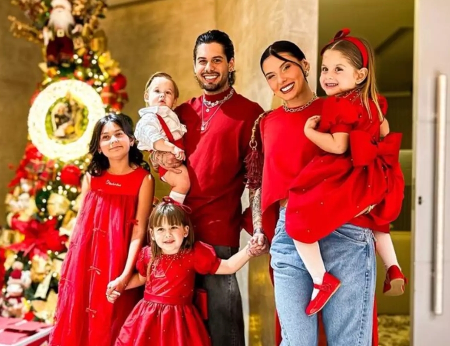 Ana Castela celebra primeiro Natal com a família de Zé Felipe