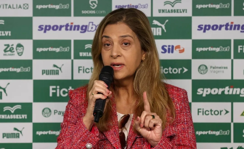 Leila faz promessa em caso de título do Palmeiras na Libertadores; veja