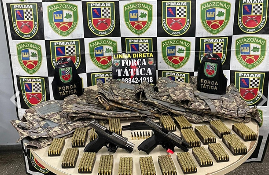PM apreende armas que seriam usadas em confronto entre facções no Mauazinho