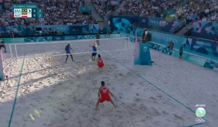 Começa vôlei de praia entre Brasil e Áustria nas Olimpíadas