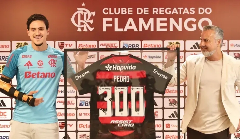 Pedro é homenageado pelo Flamengo e projeta retorno com títulos em 2025