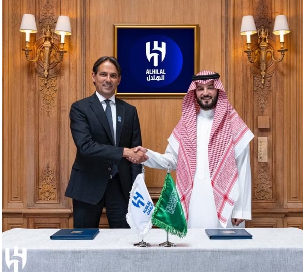 Al-Hilal anuncia a contratação do técnico Simone Inzaghi, ex-Inter de Milão