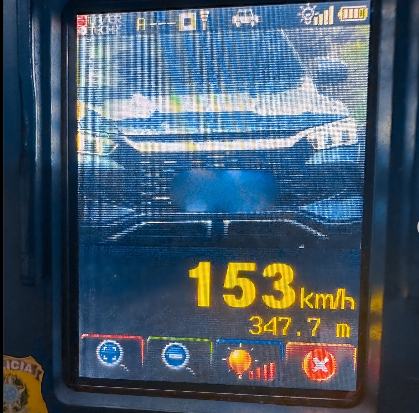 PRF flagra motoristas em alta velocidade na BR-174