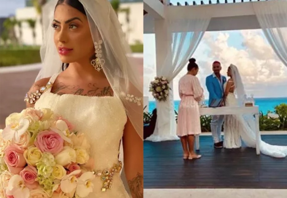 MC Mirella e Dynho Alves se casam no México; veja vídeo