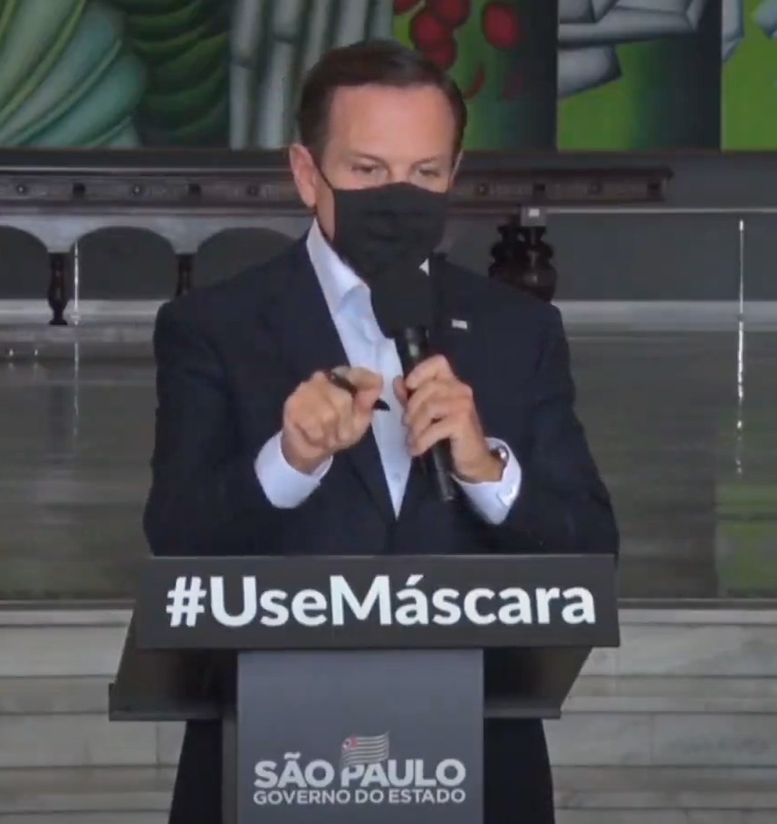 Um dia após segundo turno, Dória retoma medidas contra a covid em SP