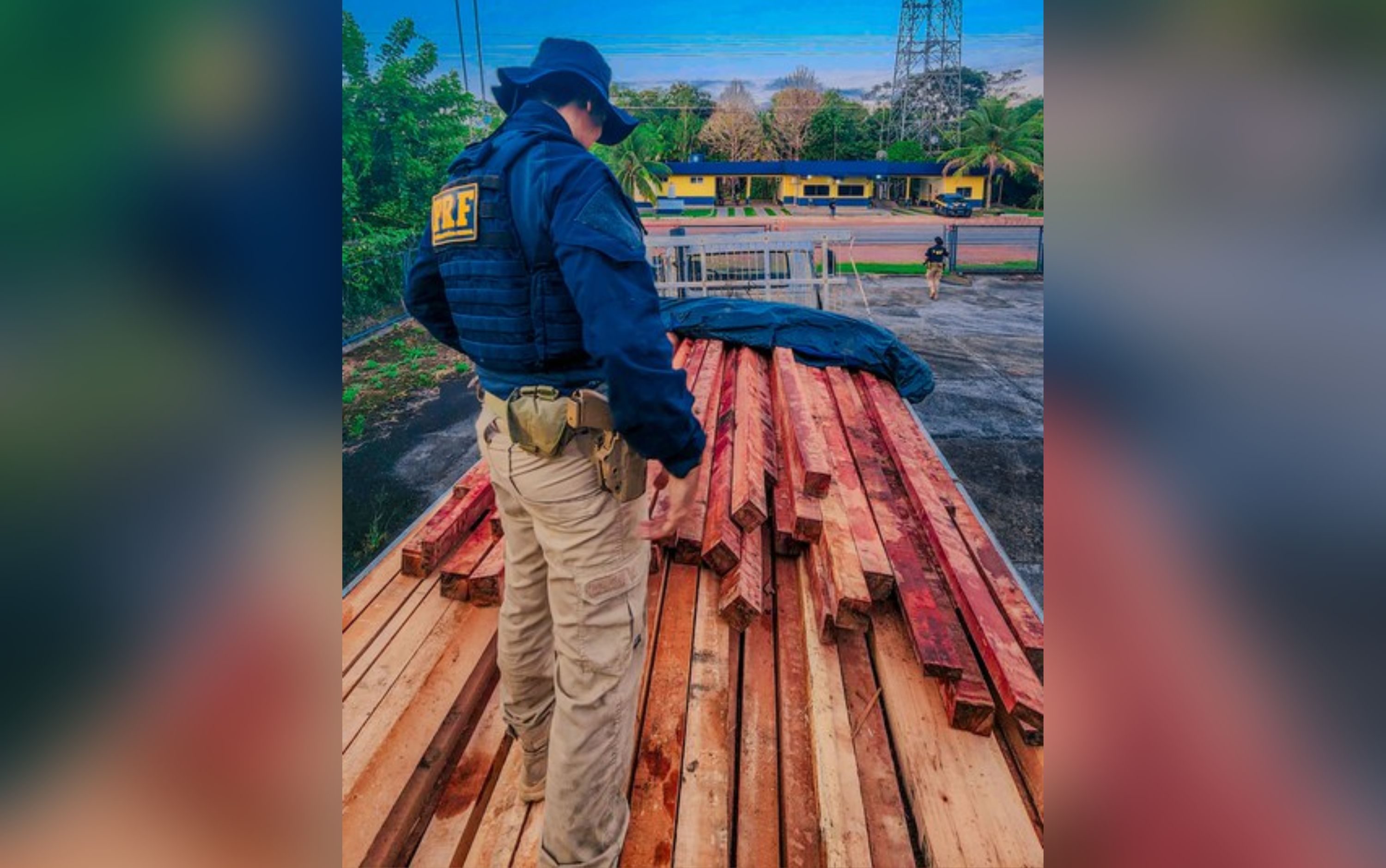 PRF flagra adolescente dirigindo caminhão com madeira ilegal na BR-174