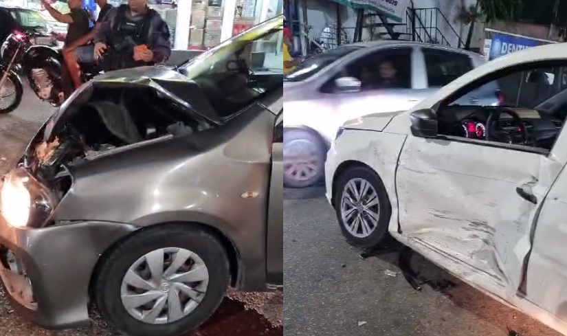 Acidente em cruzamento deixa dois feridos na Cidade Nova