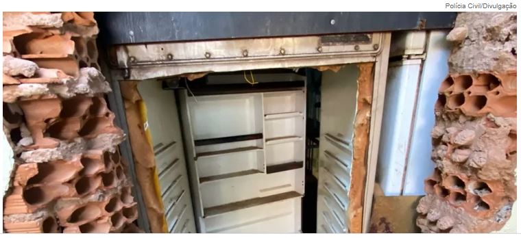 Homem usa geladeira como passagem secreta para fugir da polícia