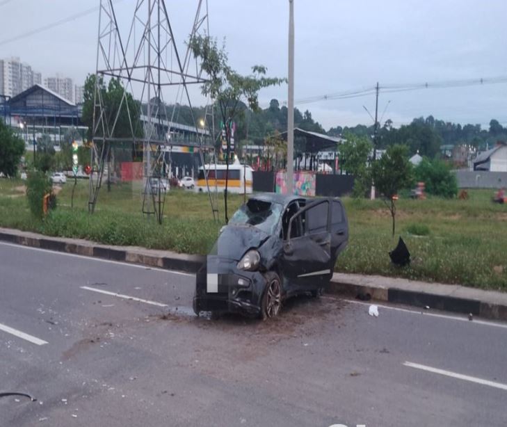 Motorista fica ferido em acidente grave na Avenida das Torres