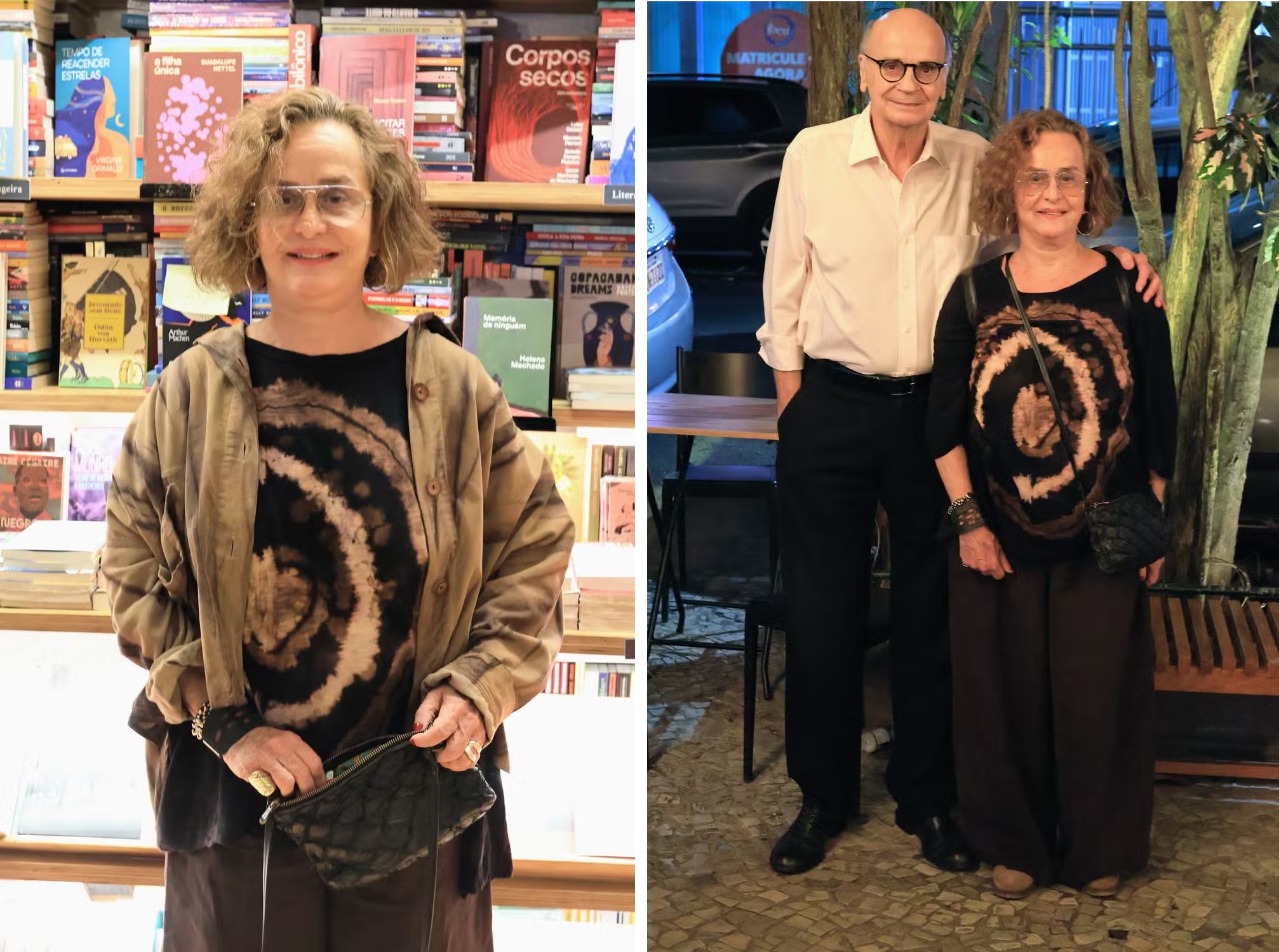 Dráuzio Varella e atriz Regina Braga trocam beijos em rara aparição