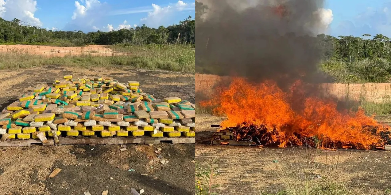 Exército apreende 927 kg de maconha na fronteira do Amazonas com a Colômbia