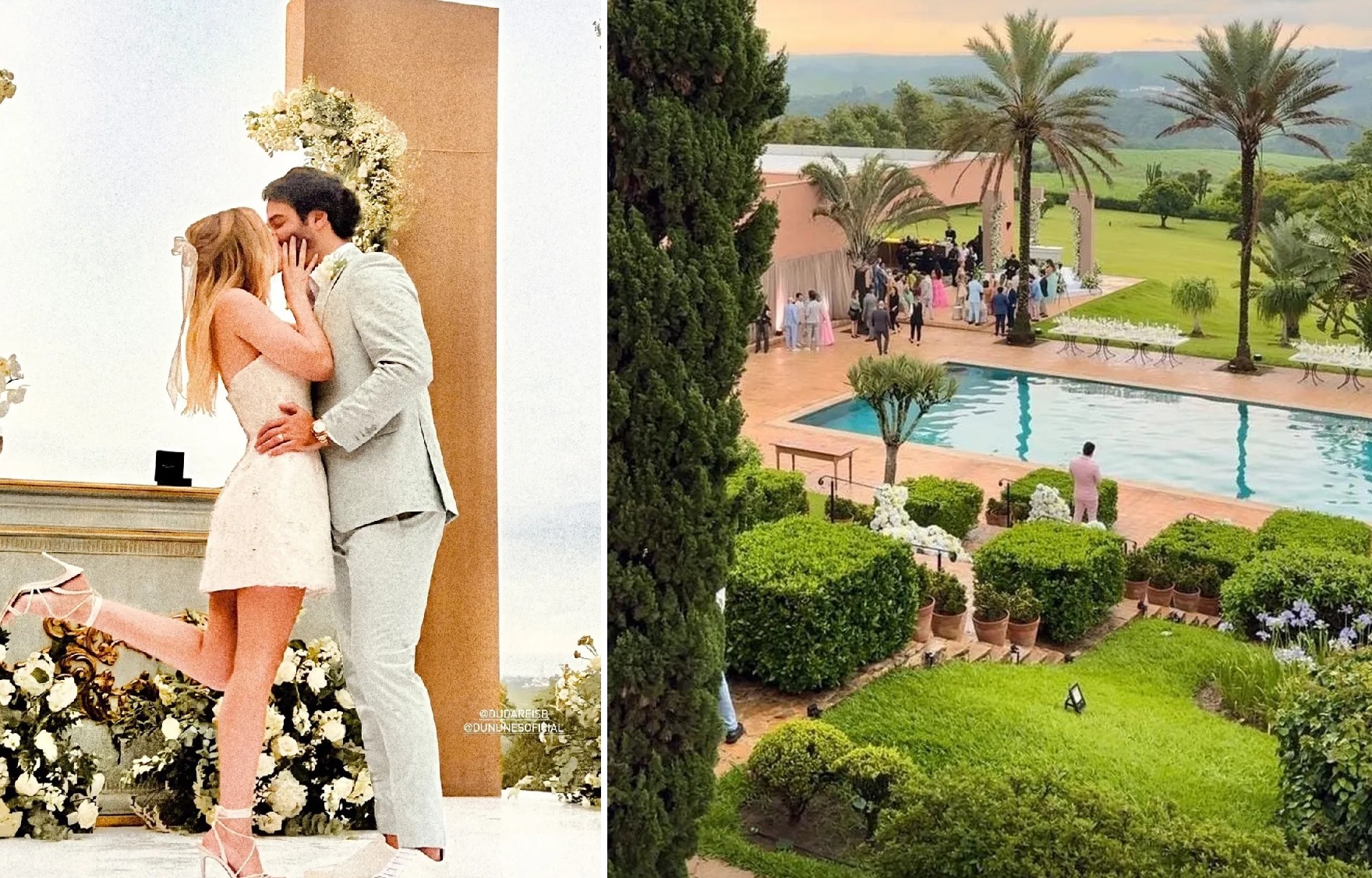 Duda Reis se casa com cabeleireiro Du Nunes em São Paulo; fotos