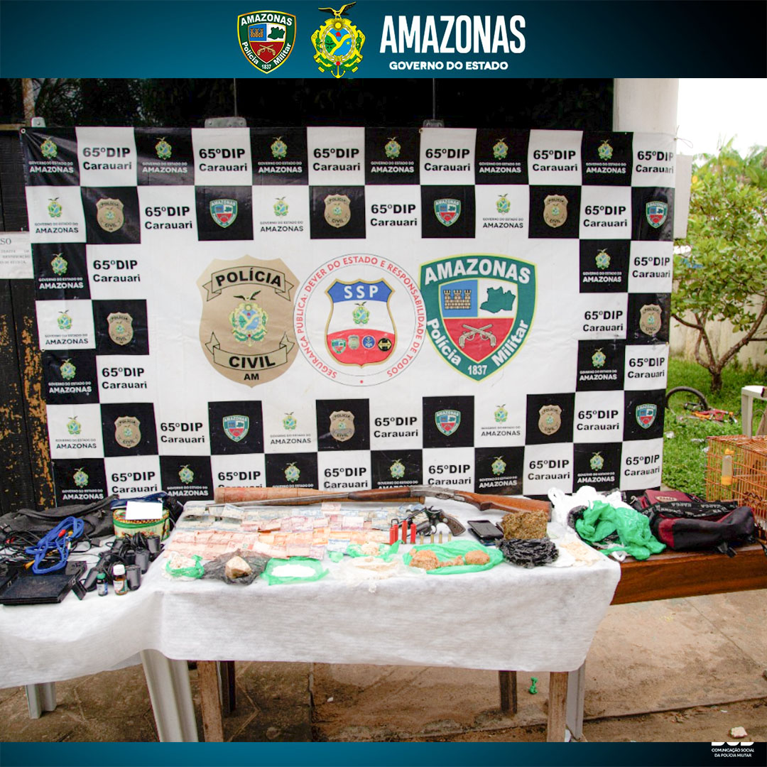 Sete pessoas são presas durante ações da PM no interior do Amazonas