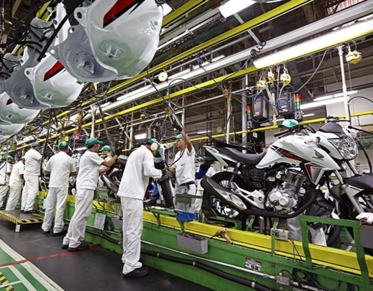 Em 5 meses, produção de motos em Manaus chega a quase 570 mil unidades