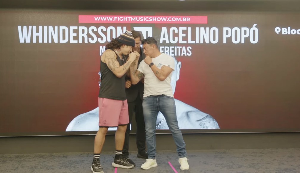 Whindersson Nunes e Popó fazem encarada para luta no fim do mês