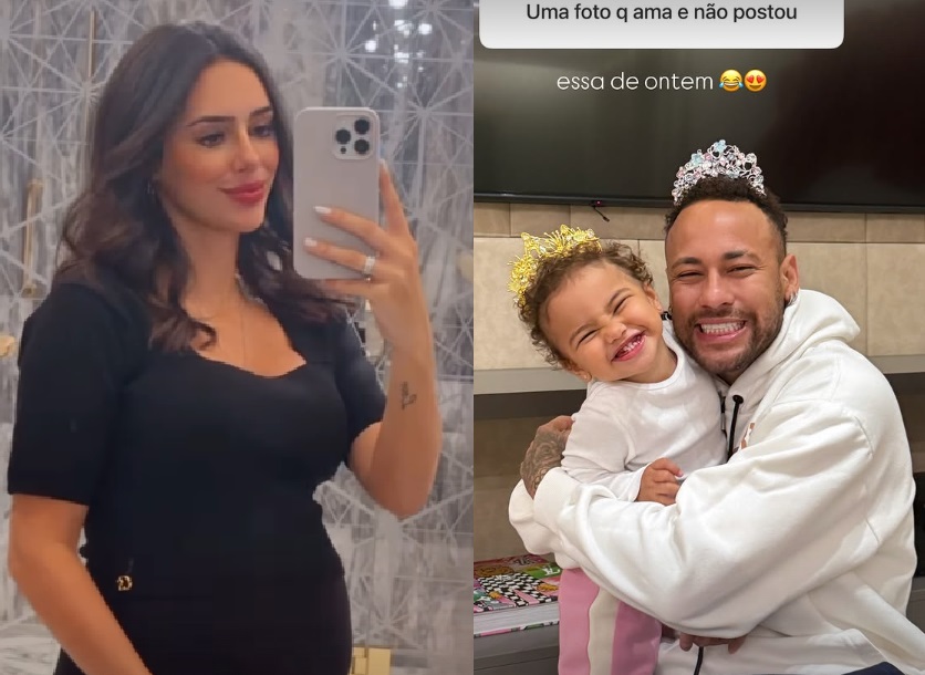 Com Covid, Neymar é criticado ao surgir em foto abraçado à filha de 1 ano