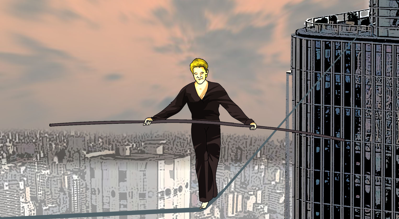 Francês atravessou as Torres Gêmeas de Nova York numa corda bamba