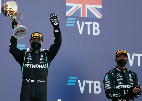 Bottas vence GP da Rússia e tira chance de recorde de Hamilton após punição