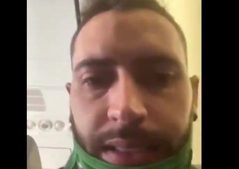 Em vídeo, jogadores do Cuiabá rezam desesperados temendo queda de avião