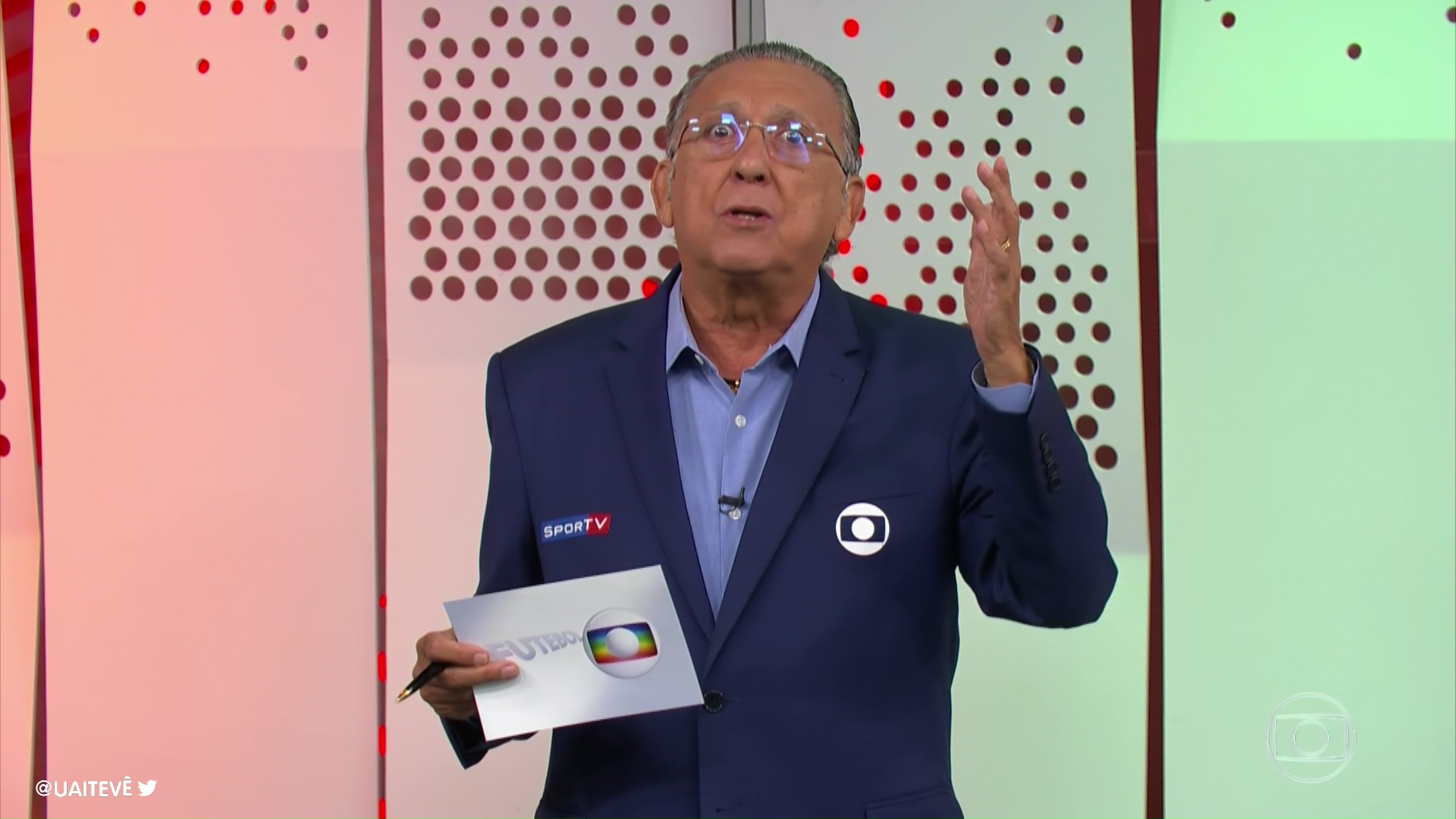 Galvão Bueno exalta vacina em volta à TV após 14 meses sem narrar