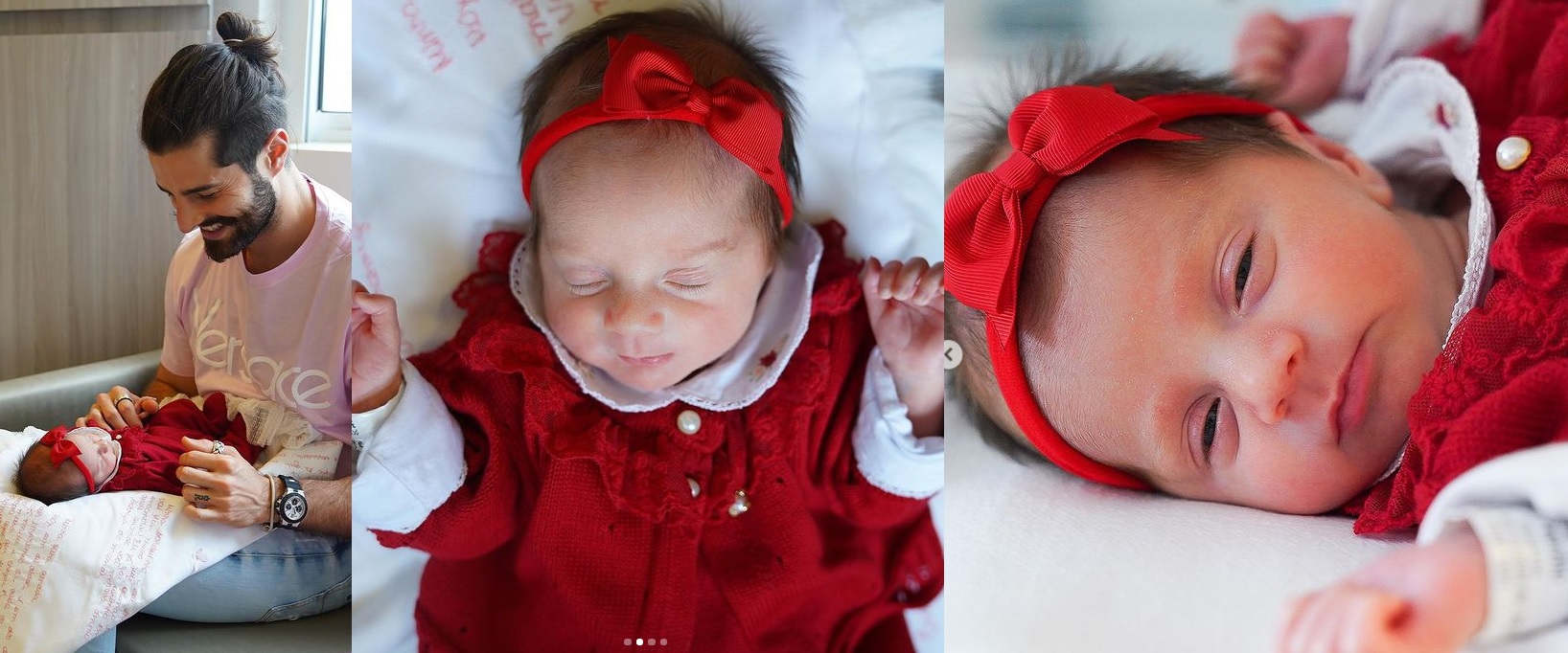 Alok e Romana Novais mostram rostinho da filha Raika pela 1ª vez